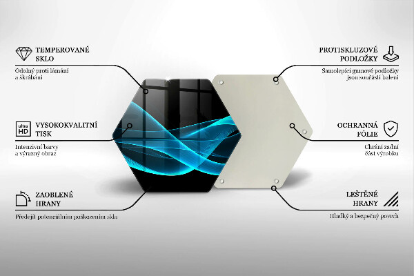 Glas Herdabdeckplatte Blaue Abstraktion