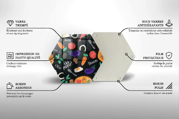Glas Herdabdeckplatte Lebensmittelillustration