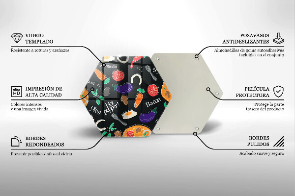 Glas Herdabdeckplatte Lebensmittelillustration