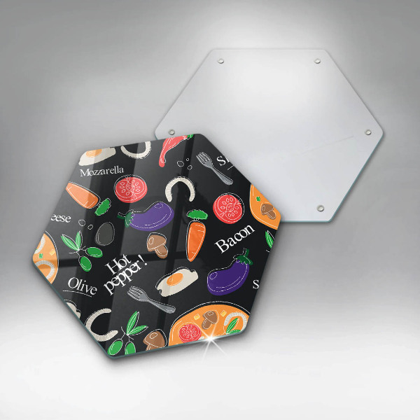 Glas Herdabdeckplatte Lebensmittelillustration