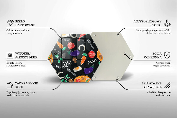 Glas Herdabdeckplatte Lebensmittelillustration