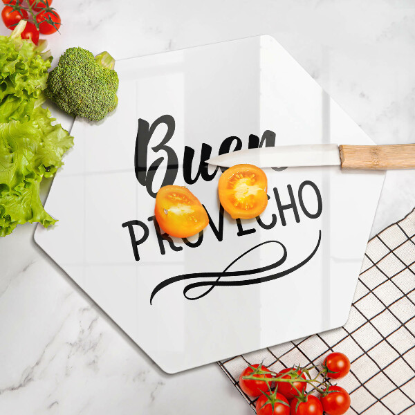 Glas Herdabdeckplatte Die Inschrift Buen provencho