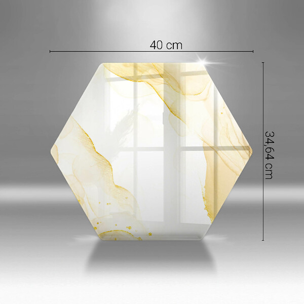 Glas Herdabdeckplatte Goldene Abstraktion