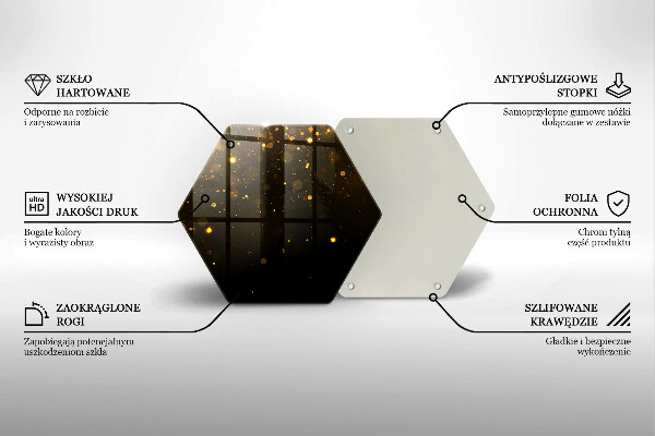 Glas Herdabdeckplatte Goldglitter