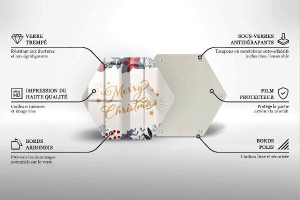 Glas Herdabdeckplatte Merry Christmas