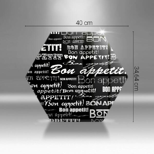 Glas Herdabdeckplatte Küchenuntertitel Bon appetit