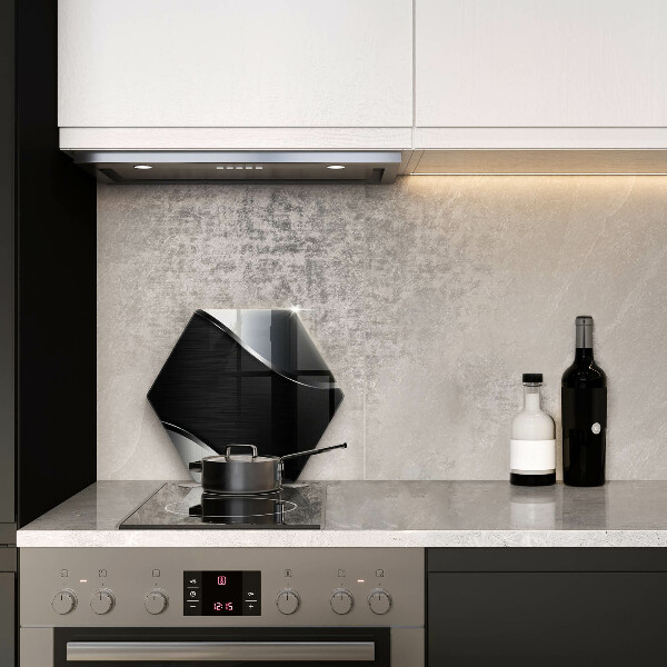 Glas Herdabdeckplatte Metallabstraktion