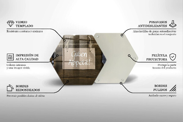 Glas Herdabdeckplatte Guten Apetit