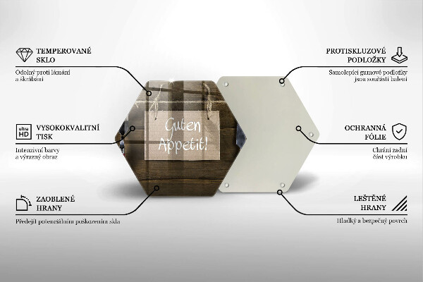 Glas Herdabdeckplatte Guten Apetit