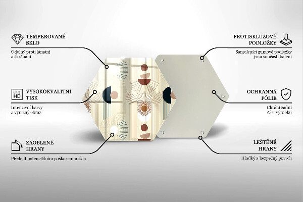 Glas Herdabdeckplatte Boho-Geometrieformen