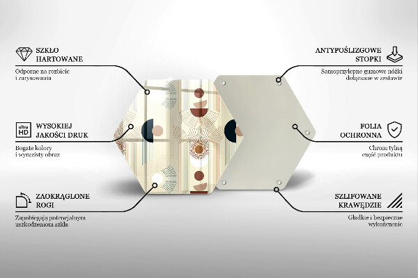 Glas Herdabdeckplatte Boho-Geometrieformen