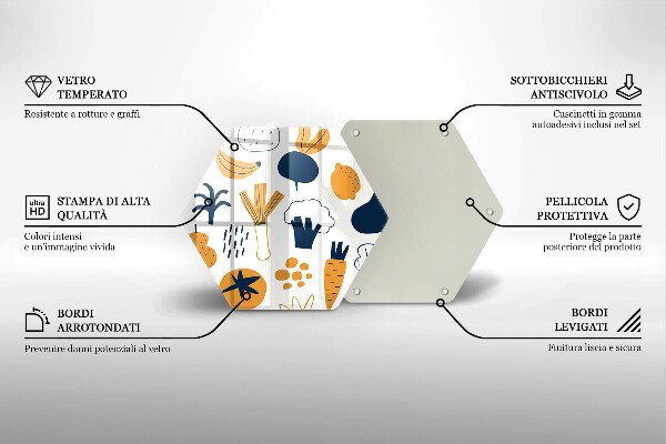 Glas Herdabdeckplatte Lebensmittelillustration