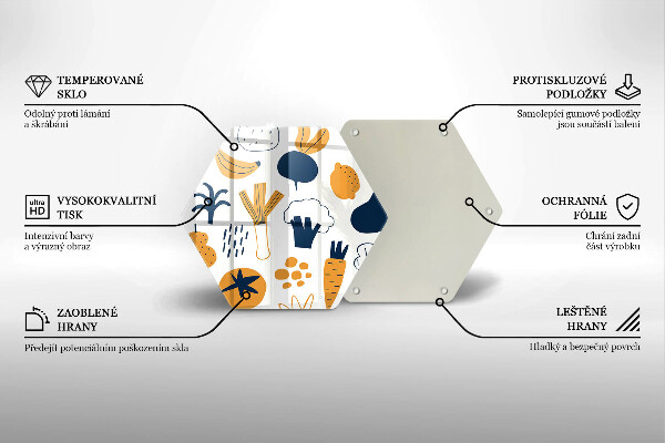 Glas Herdabdeckplatte Lebensmittelillustration