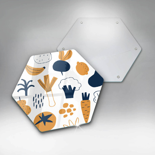 Glas Herdabdeckplatte Lebensmittelillustration