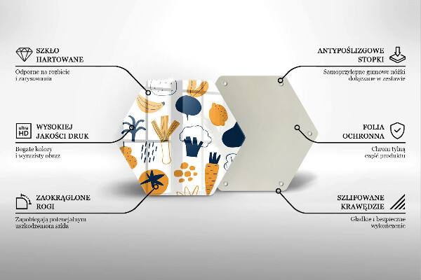 Glas Herdabdeckplatte Lebensmittelillustration