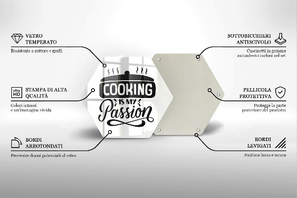 Glas Herdabdeckplatte Kochen ist meine Leidenschaft