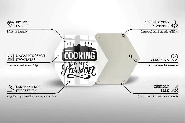Glas Herdabdeckplatte Kochen ist meine Leidenschaft