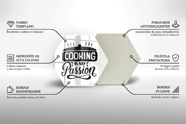 Glas Herdabdeckplatte Kochen ist meine Leidenschaft