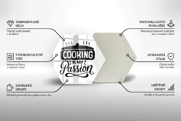 Glas Herdabdeckplatte Kochen ist meine Leidenschaft