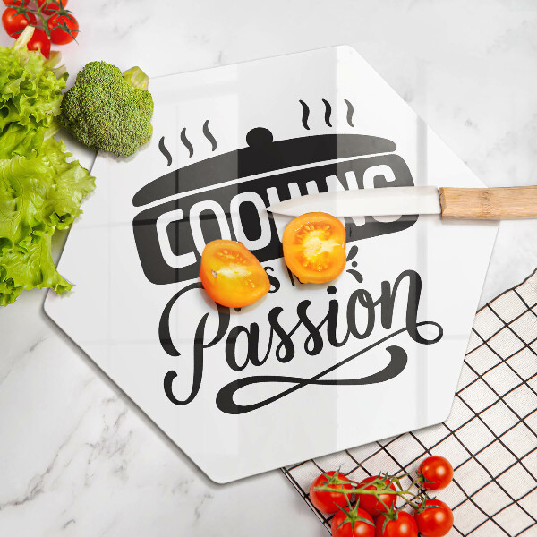 Glas Herdabdeckplatte Kochen ist meine Leidenschaft