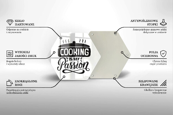 Glas Herdabdeckplatte Kochen ist meine Leidenschaft