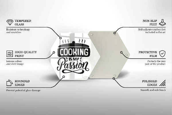 Glas Herdabdeckplatte Kochen ist meine Leidenschaft