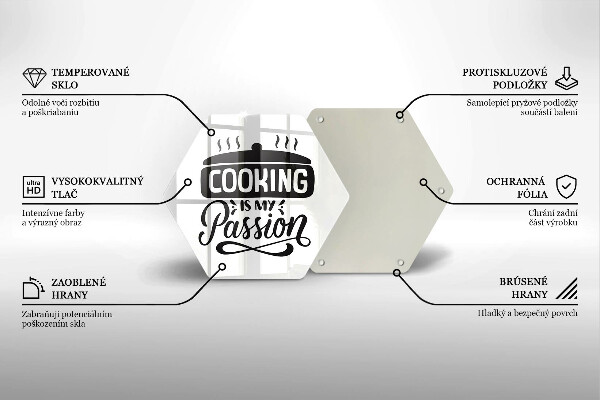 Glas Herdabdeckplatte Kochen ist meine Leidenschaft