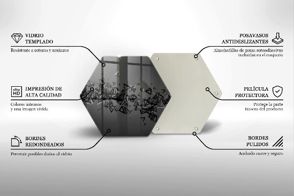 Glas Herdabdeckplatte Abstrakte 3D-Formen