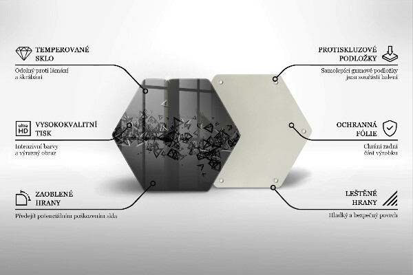 Glas Herdabdeckplatte Abstrakte 3D-Formen