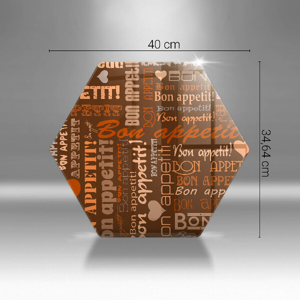 Glas Herdabdeckplatte Untertitel Bon appetit