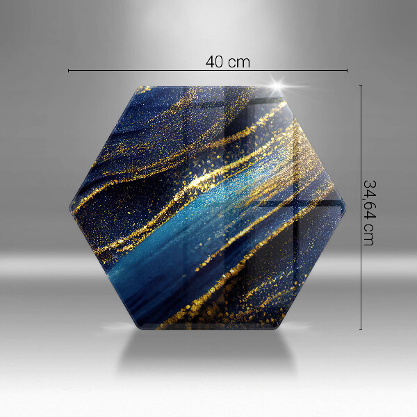 Glas Ceranfeldabdeckung Spritzschutz Marineblaue Abstraktion