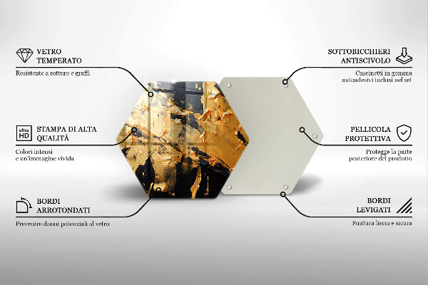 Glas Ceranfeldabdeckung Spritzschutz Elegante Farbstruktur