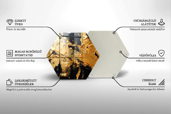 Glas Ceranfeldabdeckung Spritzschutz Elegante Farbstruktur