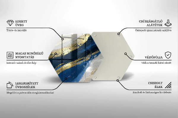 Glas Ceranfeldabdeckung Spritzschutz Textur mit Gold