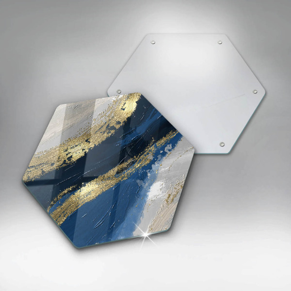 Glas Ceranfeldabdeckung Spritzschutz Textur mit Gold