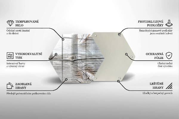 Glas Ceranfeldabdeckung Spritzschutz Helle Holzstruktur