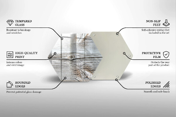Glas Ceranfeldabdeckung Spritzschutz Helle Holzstruktur