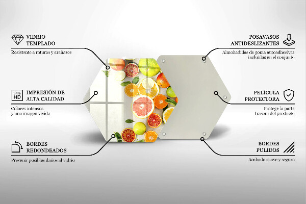 Glas Ceranfeldabdeckung Spritzschutz Zitrusfrüchte