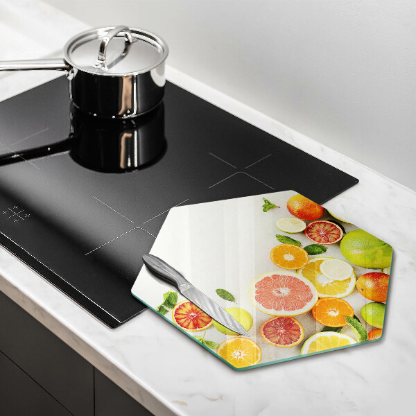 Glas Ceranfeldabdeckung Spritzschutz Zitrusfrüchte