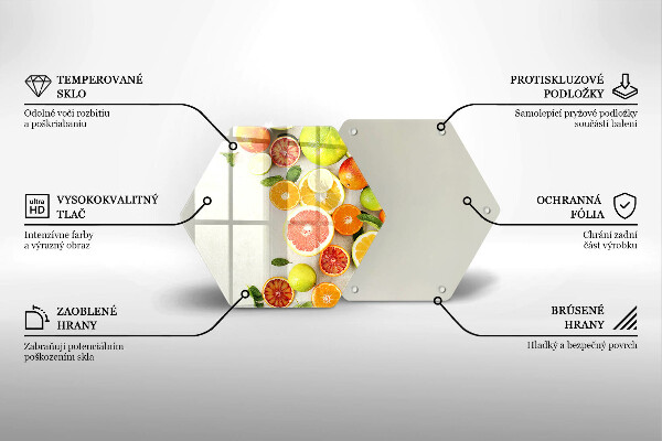 Glas Ceranfeldabdeckung Spritzschutz Zitrusfrüchte