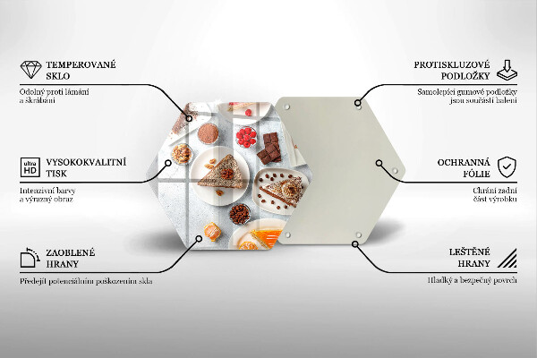 Glas Ceranfeldabdeckung Spritzschutz Die Süße des Kuchens