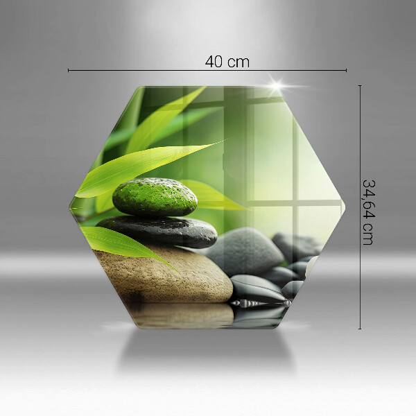 Glas Ceranfeldabdeckung Spritzschutz Zen-Bambussteine