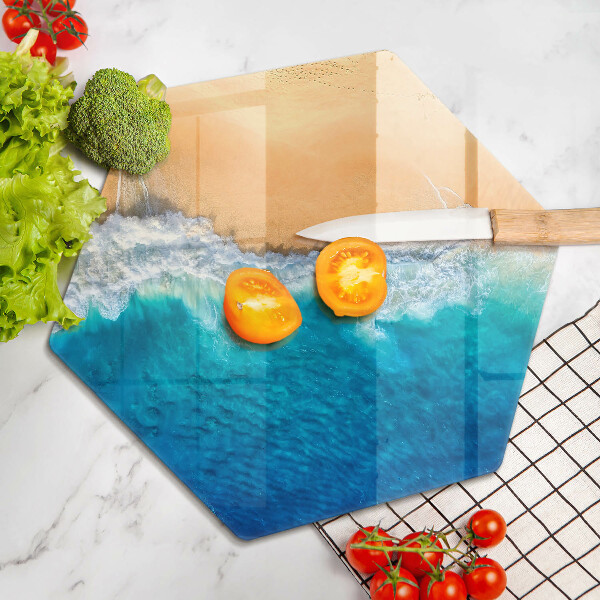 Glas Ceranfeldabdeckung Spritzschutz Strand und Meer