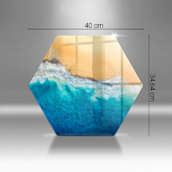 Glas Ceranfeldabdeckung Spritzschutz Strand und Meer
