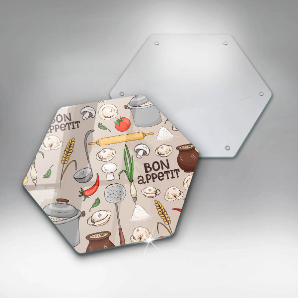 Glas Ceranfeldabdeckung Spritzschutz Küchenillustration