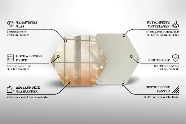 Glas Ceranfeldabdeckung Spritzschutz Schneeflocken