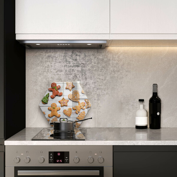 Glas Ceranfeldabdeckung Spritzschutz Weihnachtslebkuchen