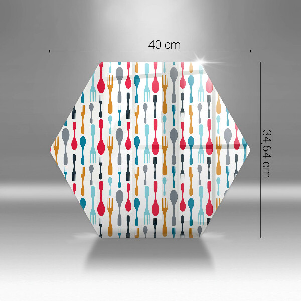 Glas Ceranfeldabdeckung Spritzschutz Löffelillustration