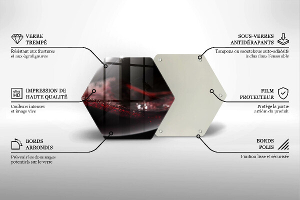 Glas Ceranfeldabdeckung Spritzschutz Rotwein im Glas