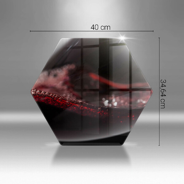 Glas Ceranfeldabdeckung Spritzschutz Rotwein im Glas